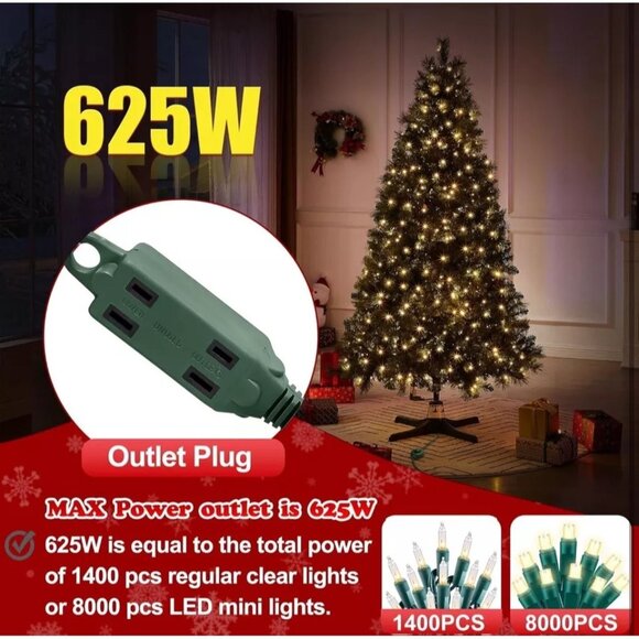 Rotating Christmas Tree Stand W' Foot Switch Control 625W Power Capacity - Picture 5 of 5